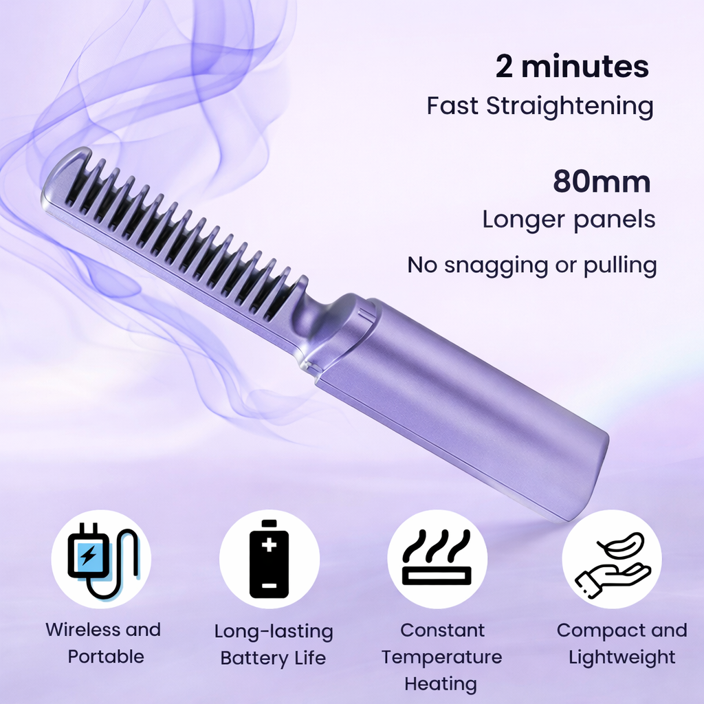 Wireless Hair Straightener Comb