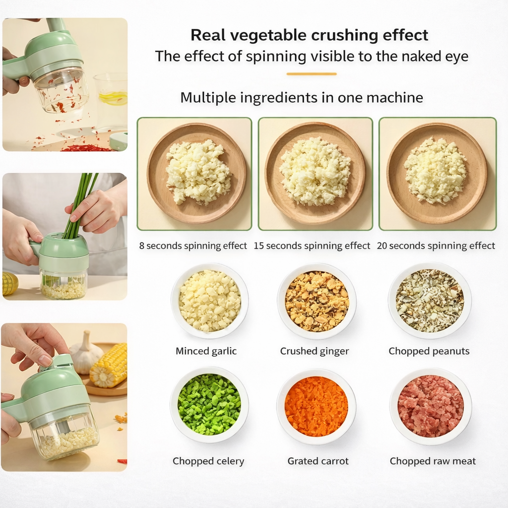 All in One Electric Vegetable Chopper & Slicer